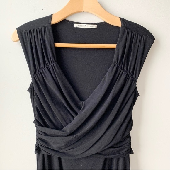 Peruvian Connection Tie Back V-Neck Sleeveless Black Dress Medium - Picture 2 of 9